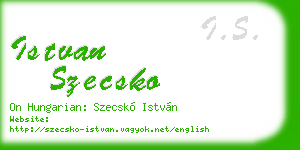 istvan szecsko business card