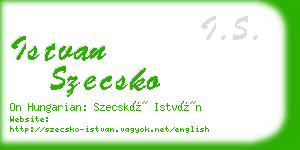 istvan szecsko business card